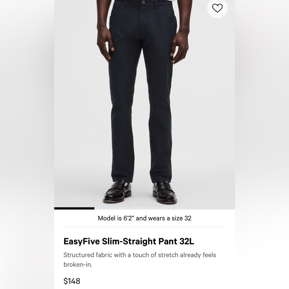 Lululemon Easyfive Slim Straight pants NWT